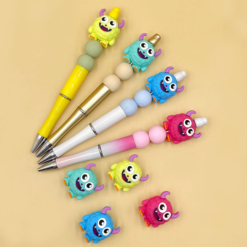 Wholesale 20pcs/pack Food grade 3D silicone monster teether beads